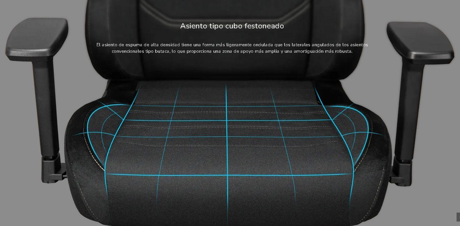 Silla Gamer Ergonomica Giratoria Cougar Pryme Blanca Dorada Cuero Sintetico Blanco-7