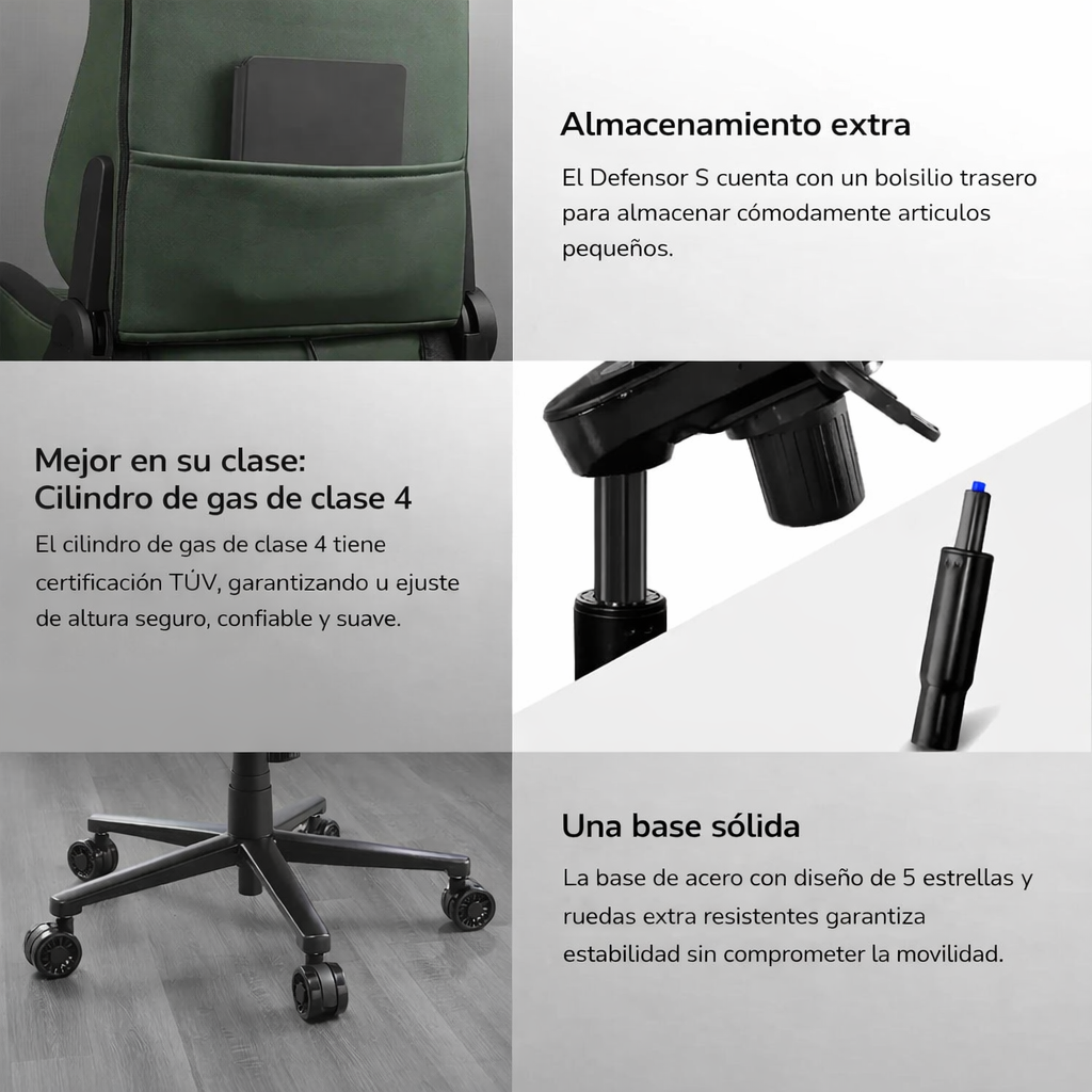 Silla Profesional Cougar Defensor S Army Green F-7