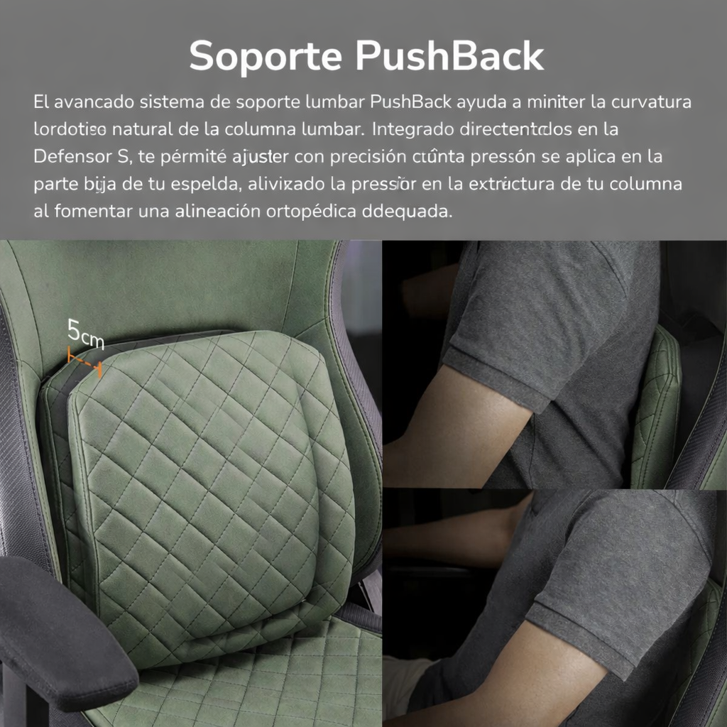 Silla Profesional Cougar Defensor S Army Green F-8