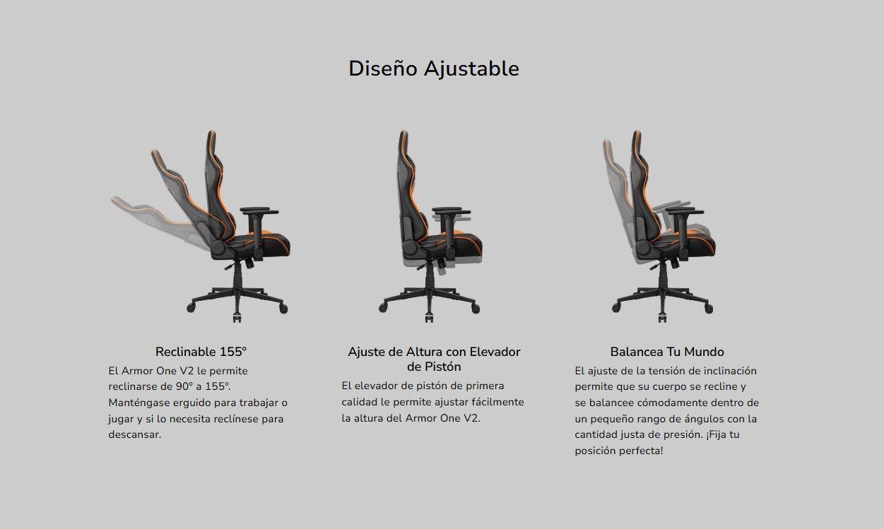 Silla Profesional Cougar Armor One V2 Gold -7