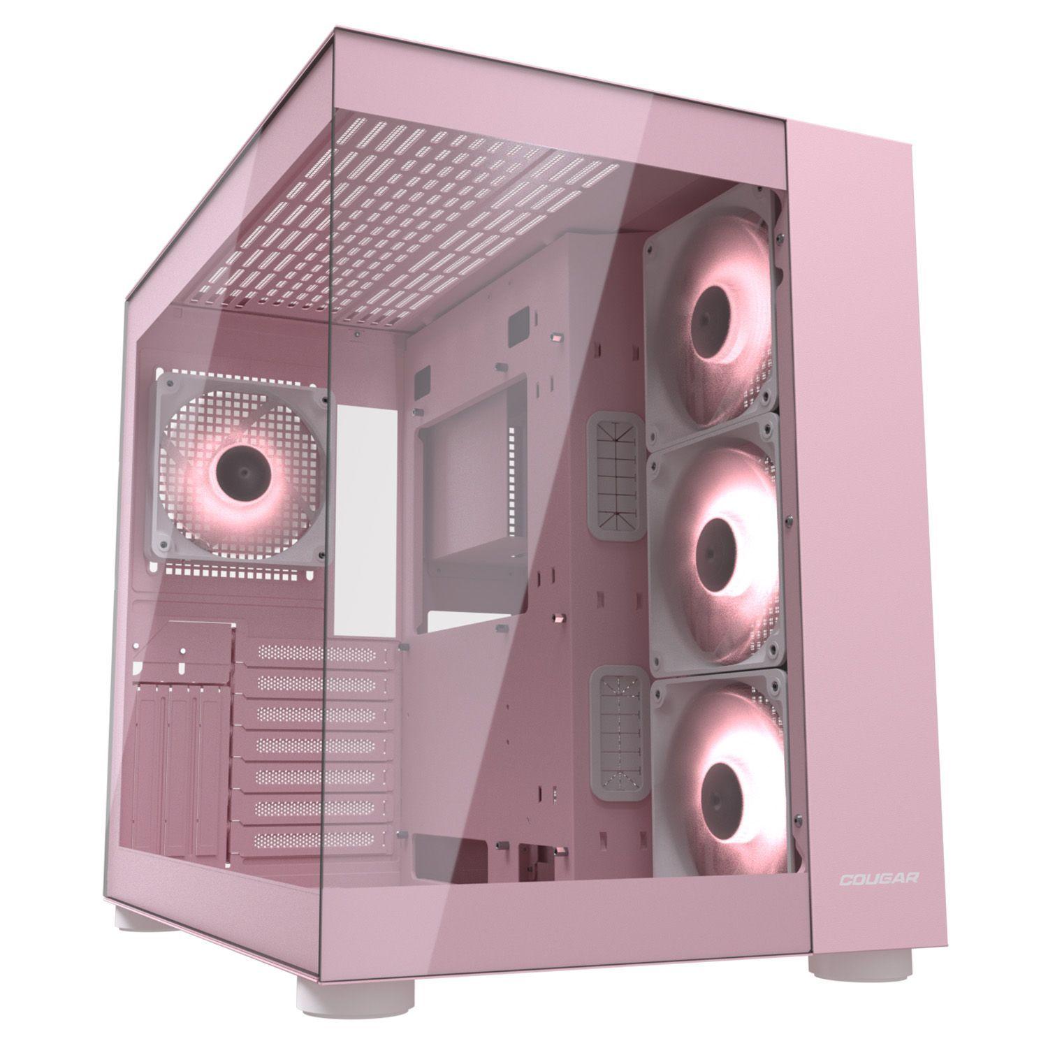 Gabinete Gamer Cougar Fv150 Rgb Pink 4 Ventiladores Argb-0