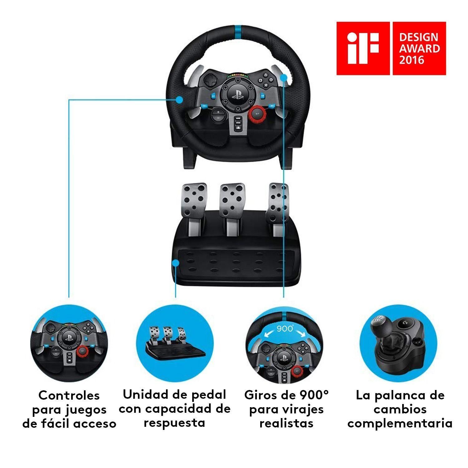 Volante Logitech Driving Force Racing G29 + Palanca Ps3-Ps4-Ps5-Pc-3