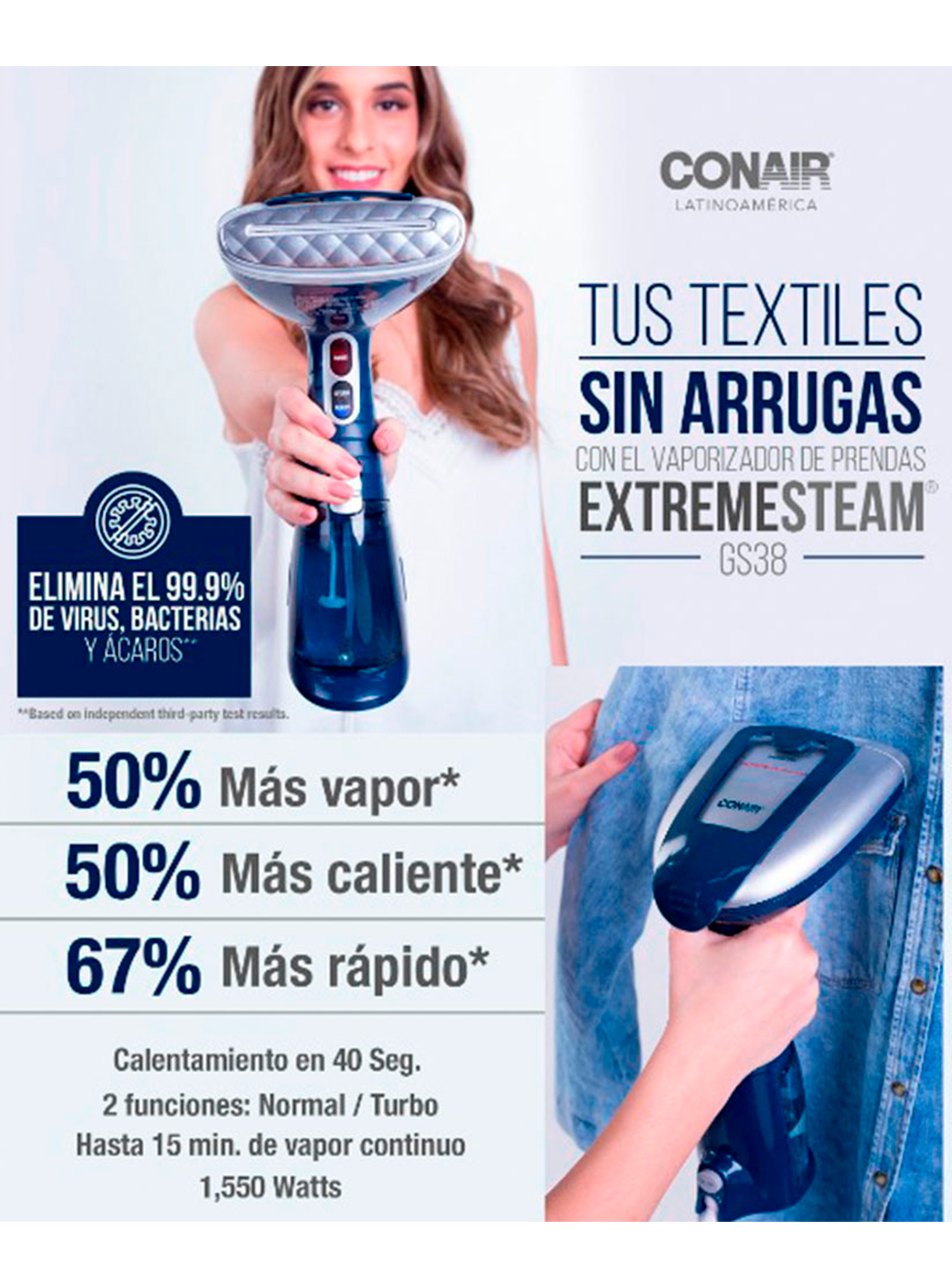 Plancha a Vapor Vertical Conair Extreme Steam GS38-4