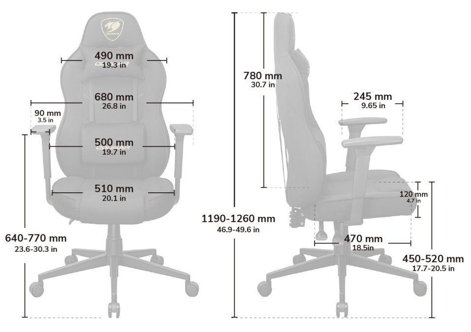 Silla Gamer Cougar Fusion One Gold F Imitaci n Lino-7