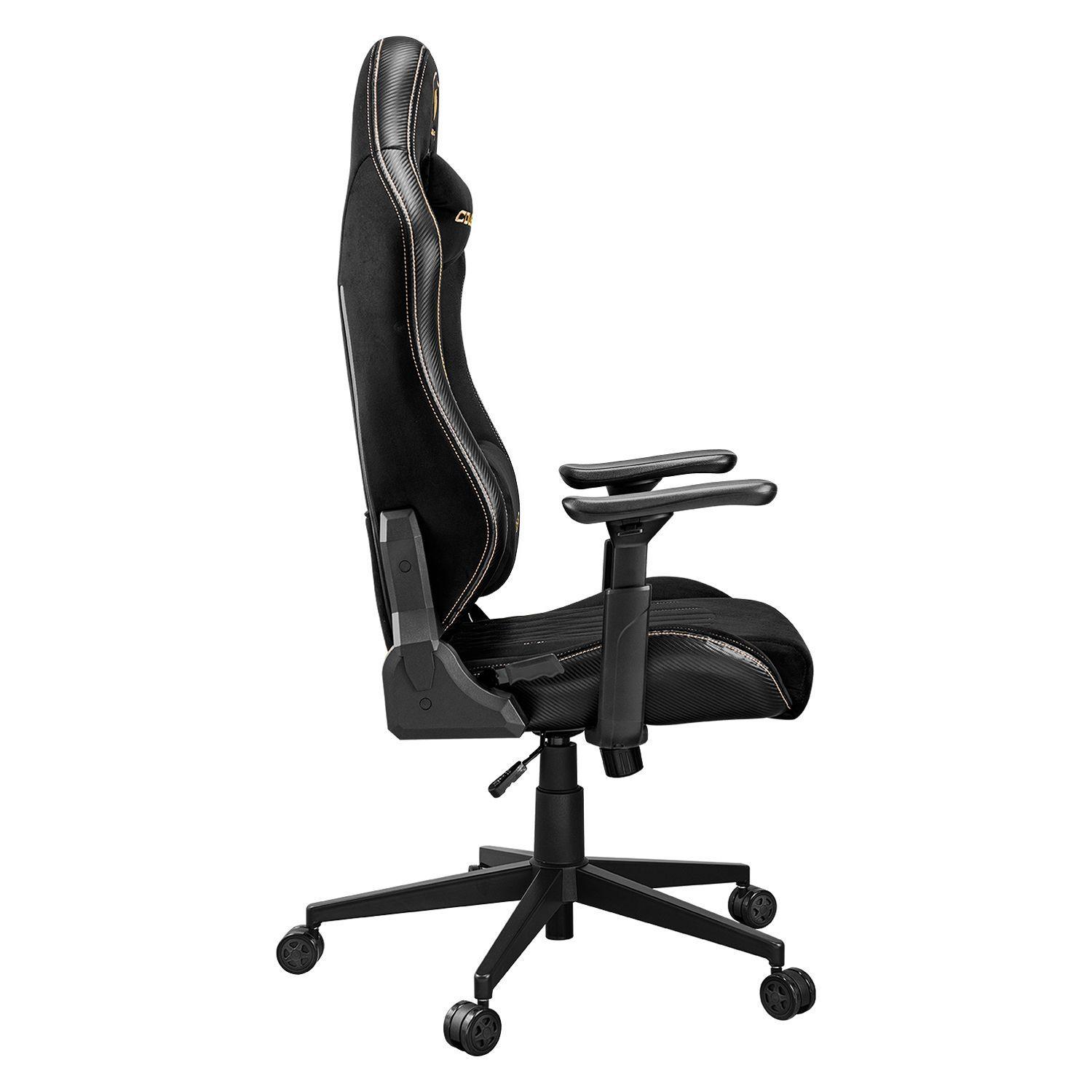 Silla Profesional Cougar Explore Royal F Negro/ Dorado Material Del Tapizado Terciopelo-3