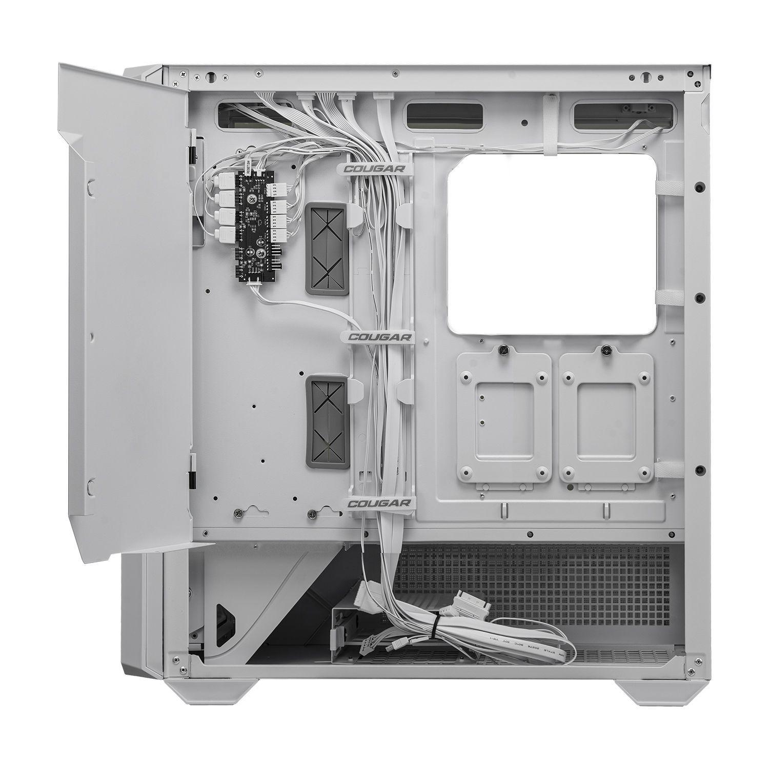 Gabinete Gamers Cougar Mx600 Rgb White 4 Fans Incluidos Argb-4