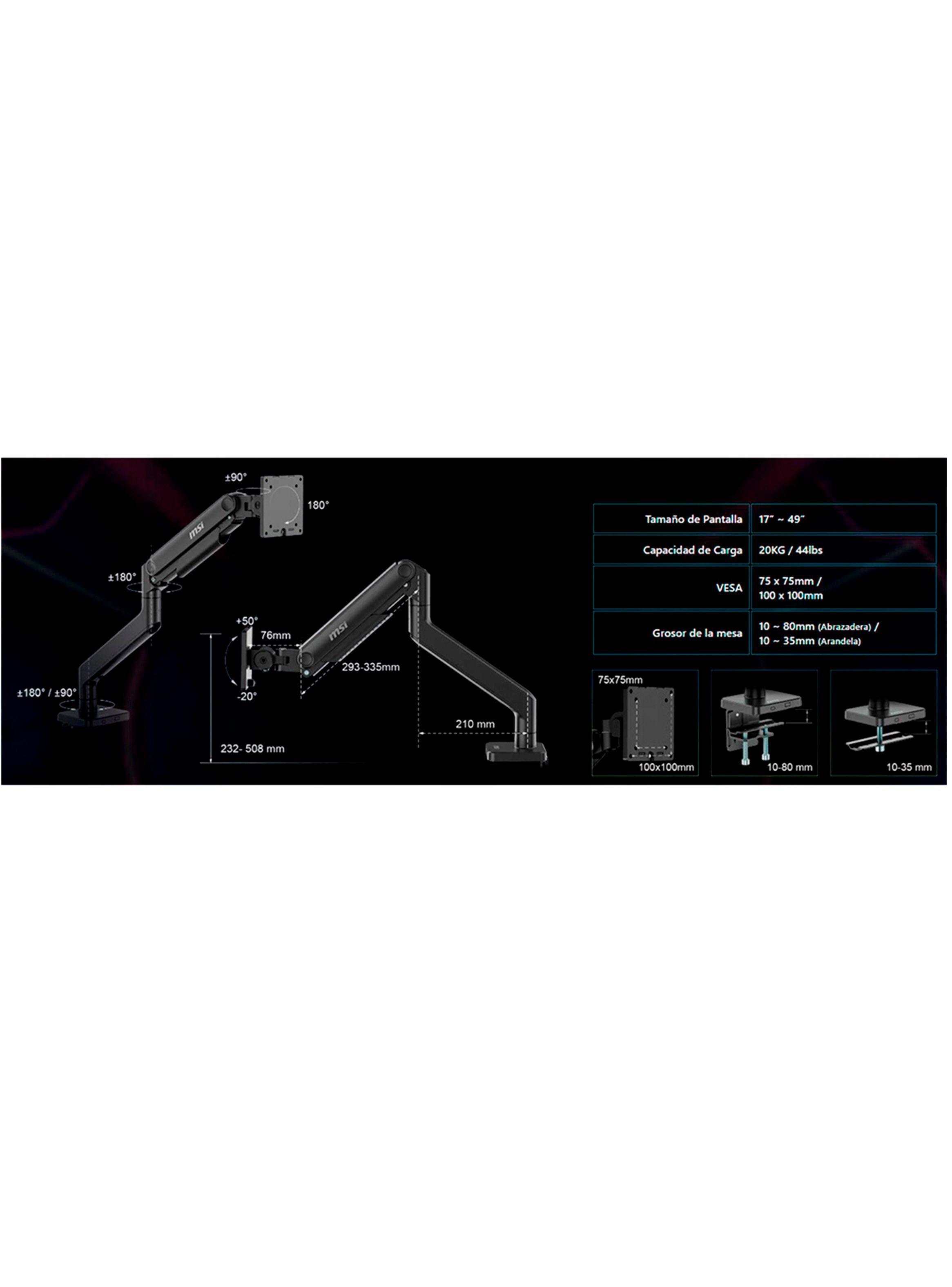 Soporte MSI para monitores alta resistencia MAG MT201-4