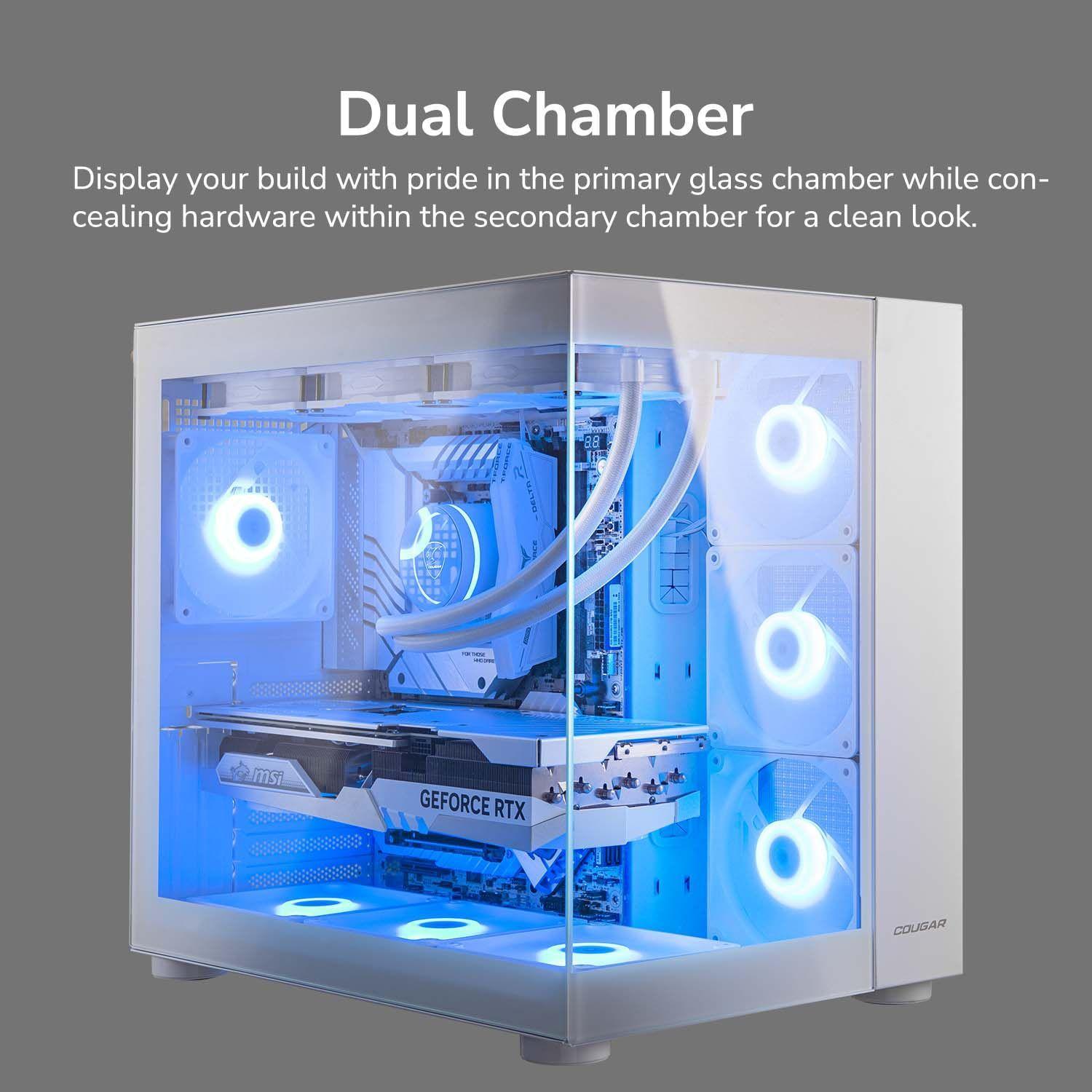 Gabinete Gamer Cougar Fv150 Rgb White 4 Ventiladores Argb-3