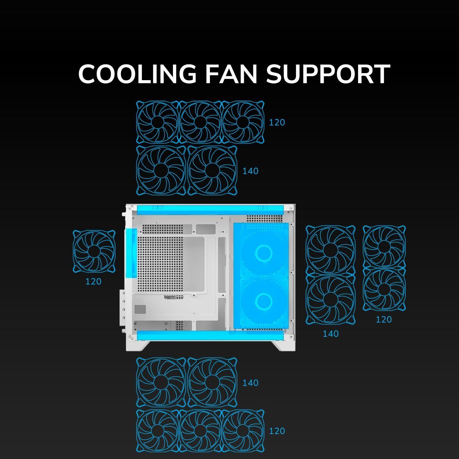 Gabinete Gamer Cougar Fv150 Mini Rgb Black 3 Ventiladores-2