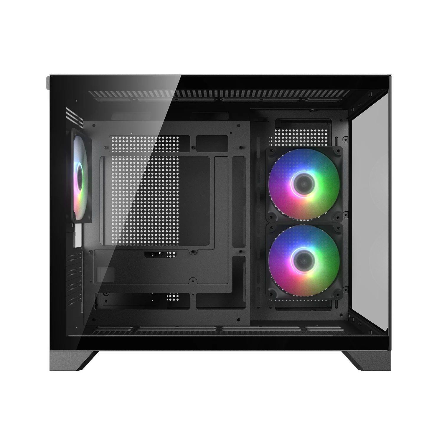 Gabinete Gamer Cougar Fv150 Mini Rgb Black 3 Ventiladores-5