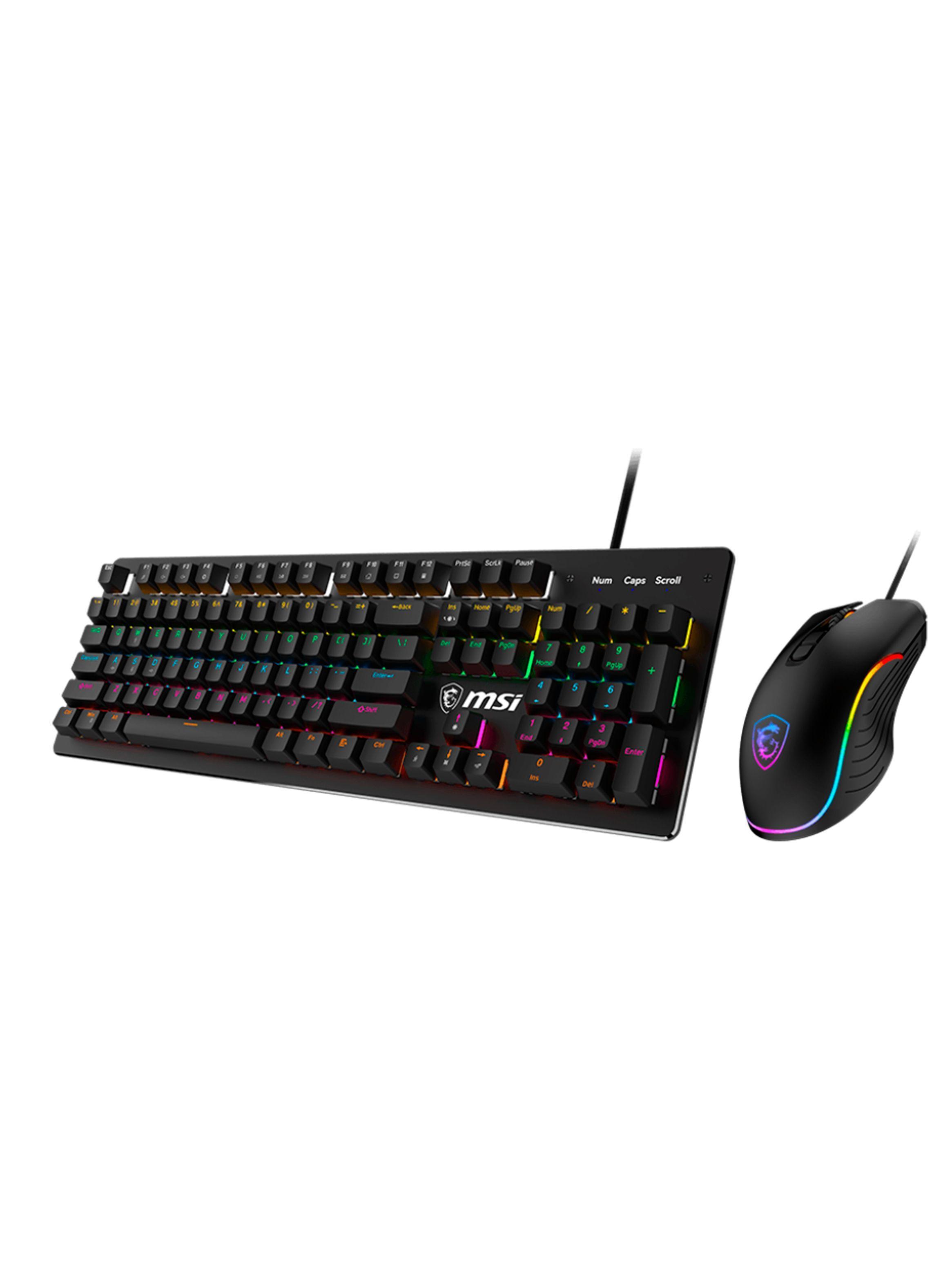 Kit De Teclado Y Mouse Msi Forge Gk300 Combo Blue Us-2