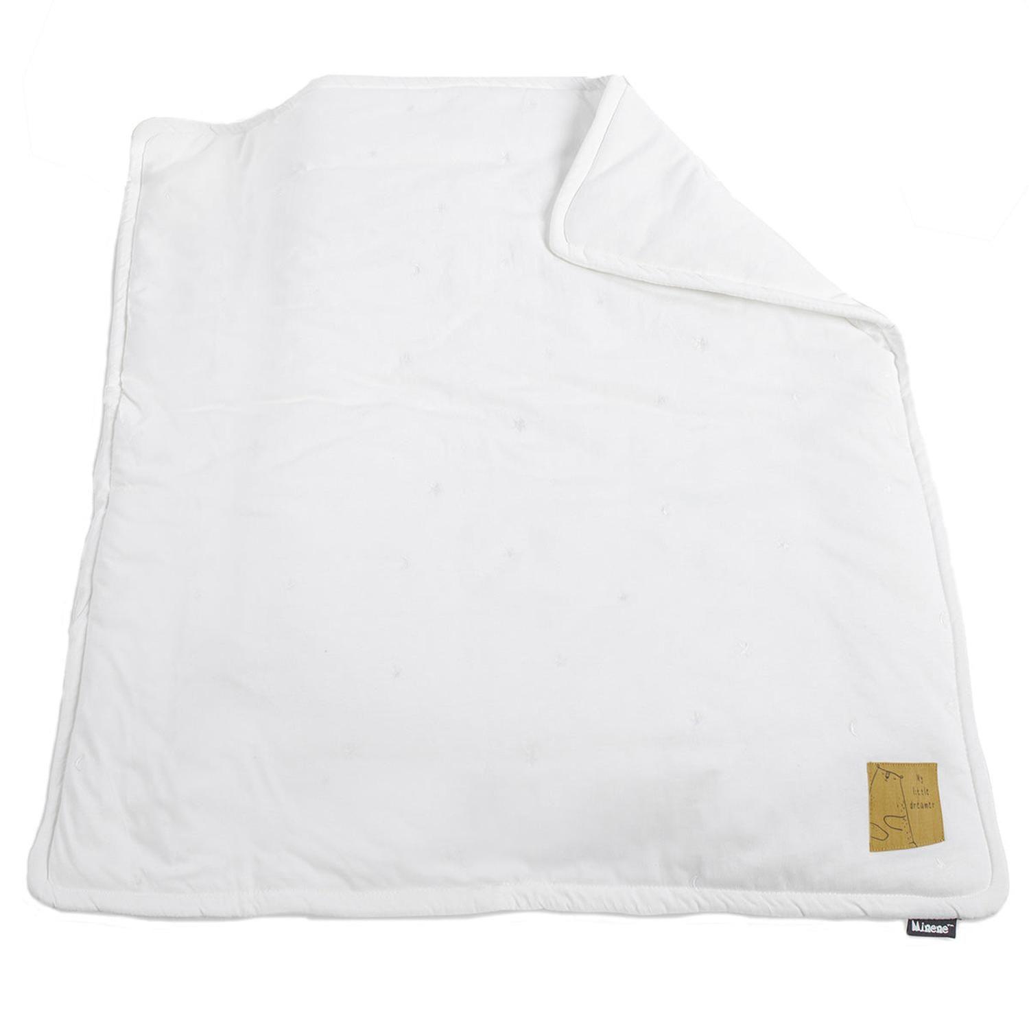 Cobertor colecho o moisés bordado Blanco crema-3