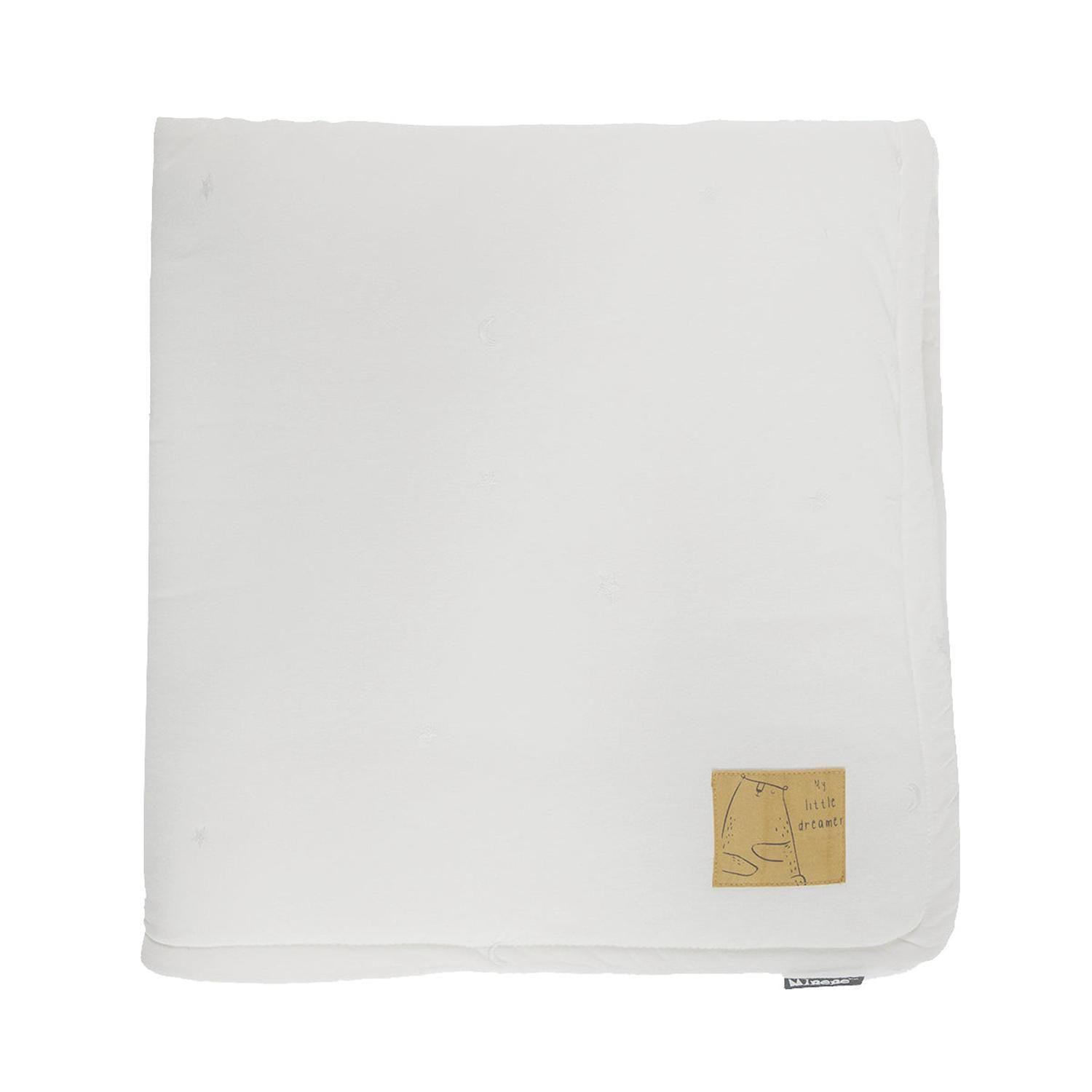 Cobertor colecho o moisés bordado Blanco crema-0