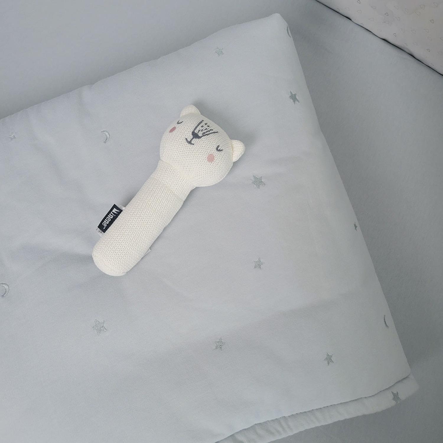 Cobertor colecho o moisés bordado Celeste-2