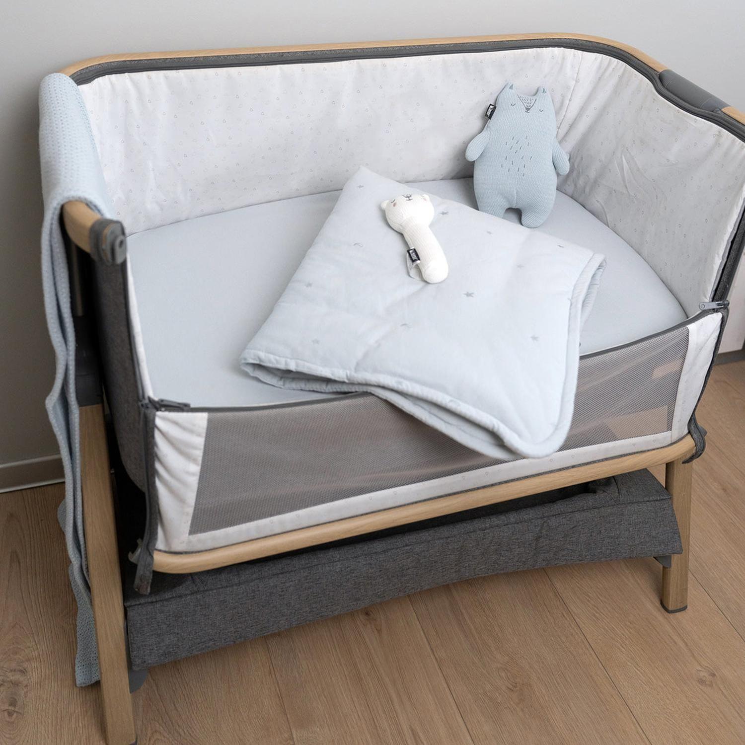 Cobertor colecho o moisés bordado Celeste-1