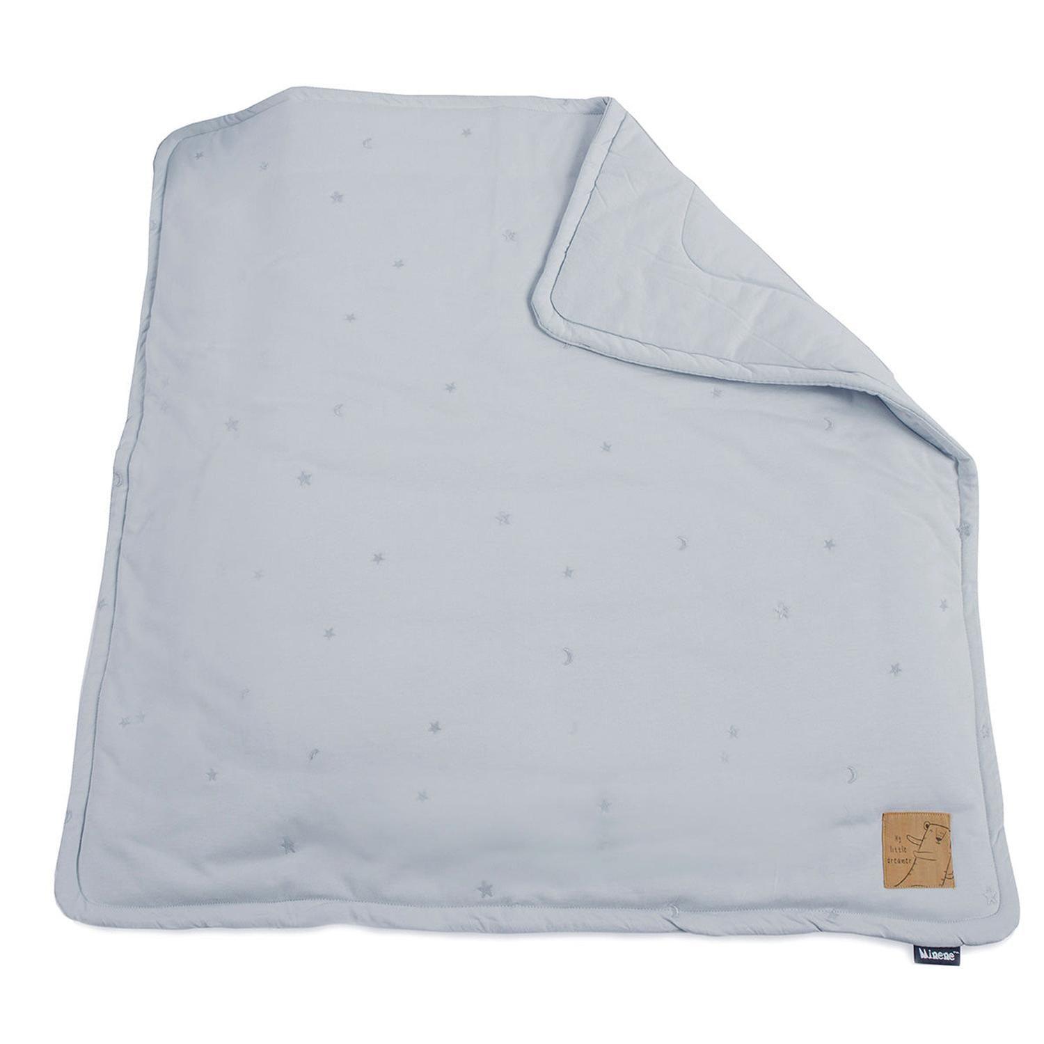 Cobertor colecho o moisés bordado Celeste-3