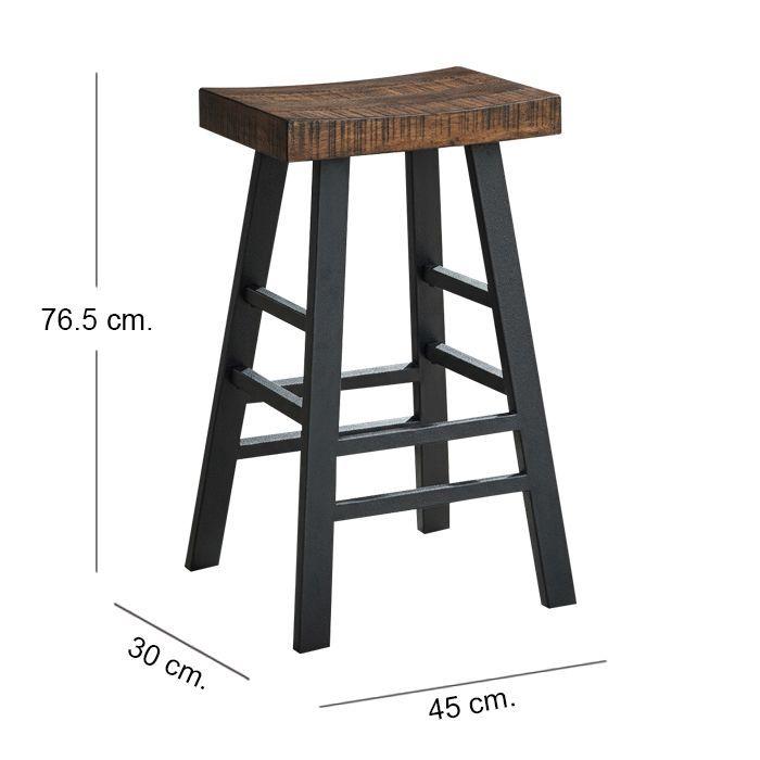 Taburete Walnut Vermont 2 UNIDADES-4