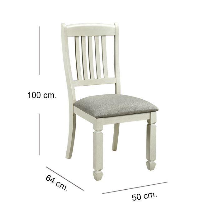 Juego de Comedor 4 Sillas 1 Banqueta Vermont White-5
