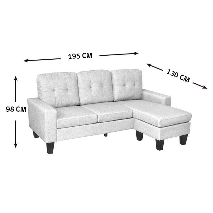 SECCIONAL PALOMINO LINEN13 LIGHT GREY(195 x 130 x 98 cm.)-3