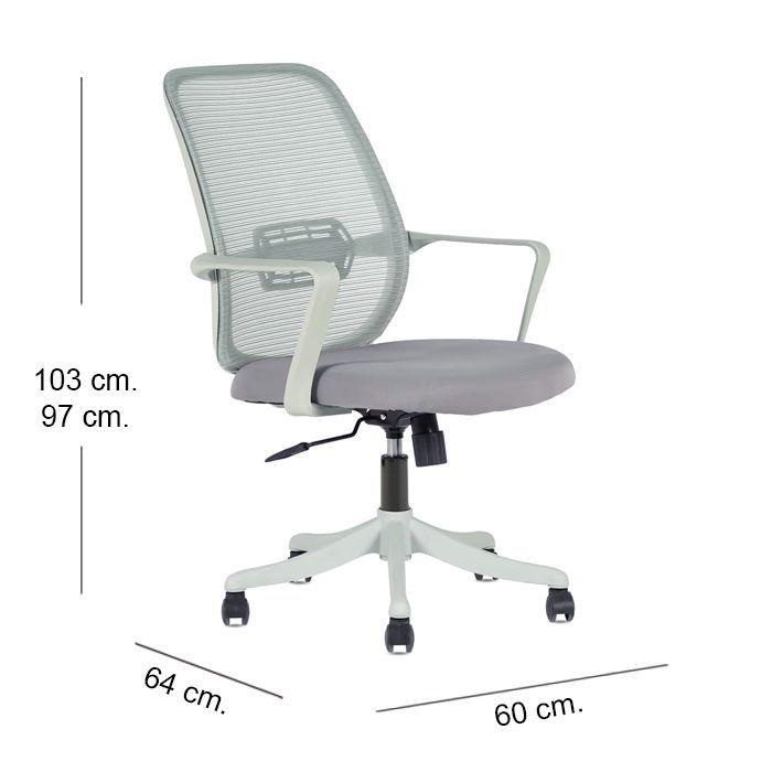 Silla Giratoria Lifecas White-4