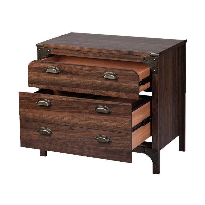 Cajonera 2 Cajones Walnut Line-2