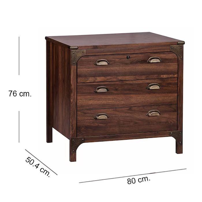 Cajonera 2 Cajones Walnut Line-5