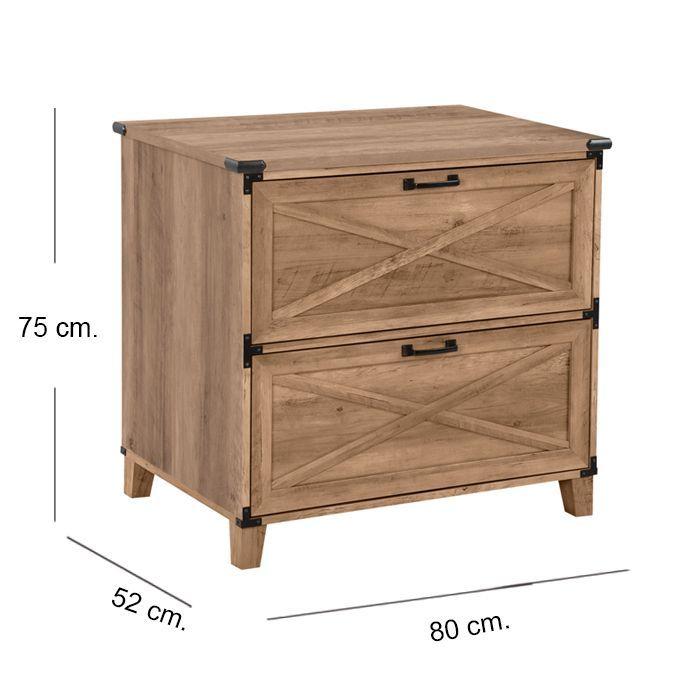 Cajonera 2 Cajones Rustik OAK Line-5