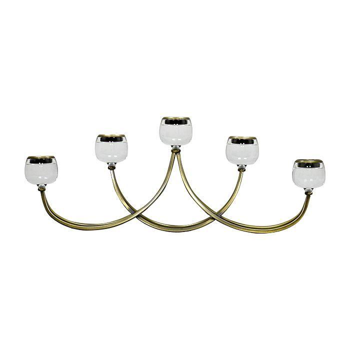 Candelabro Extendido 5 Luces Premium Cristal-0