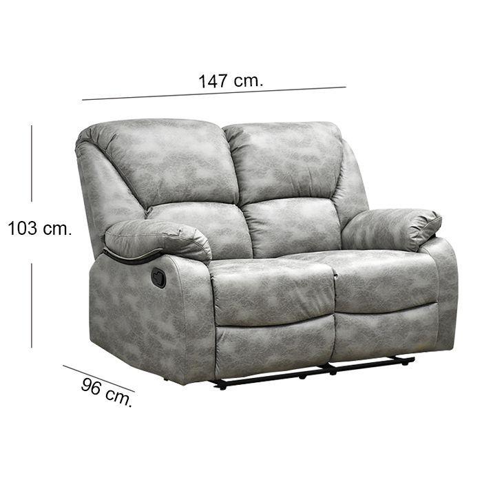 	 SOFA RECLINABLE 2 CUERPOS ROSARIO STEEL-7