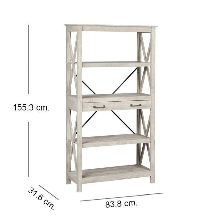 Librero Repisero Washed Gray Line-3