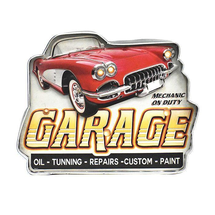 LETRERO VINTAGE LED GARAGE (38 x 5 x 29.5 cms.)-1