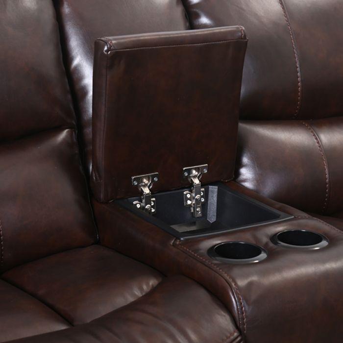 Seccional Reclinable Eléctrico Gran Charlotte Brown-7