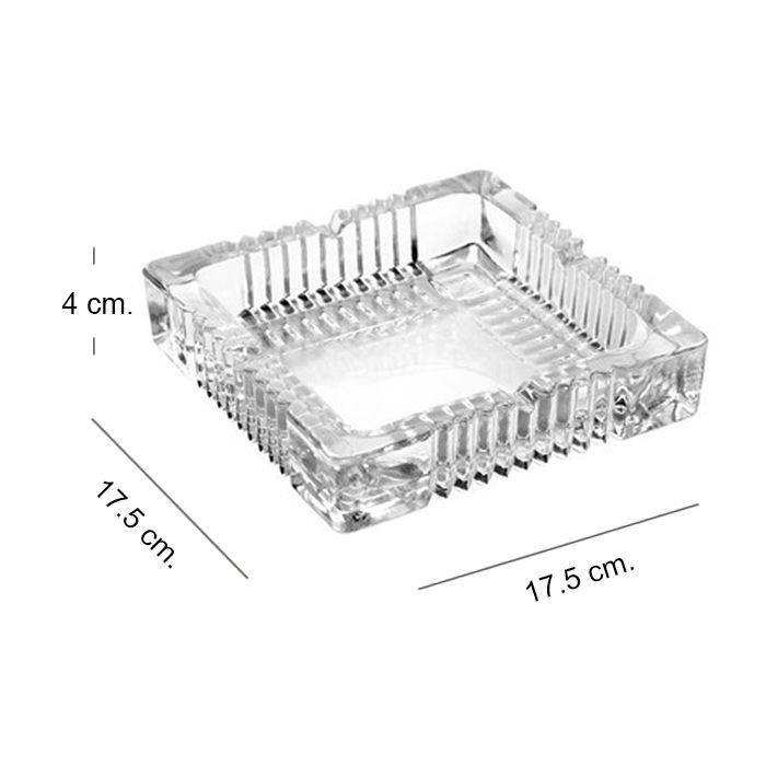 Cenicero Cuadrado Vidrio-4