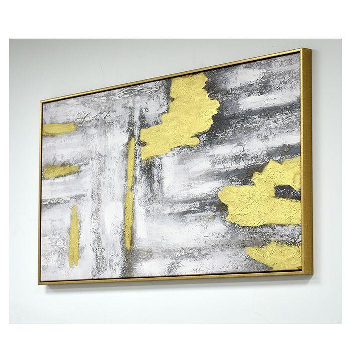 Cuadro Abstracto Dorado 120 x 60-2