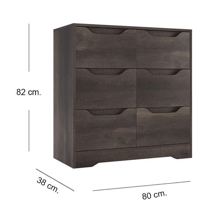 Cajonera 6 Cajones Dark Browm-6