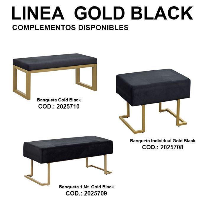 Banqueta Individual Gold Black-4