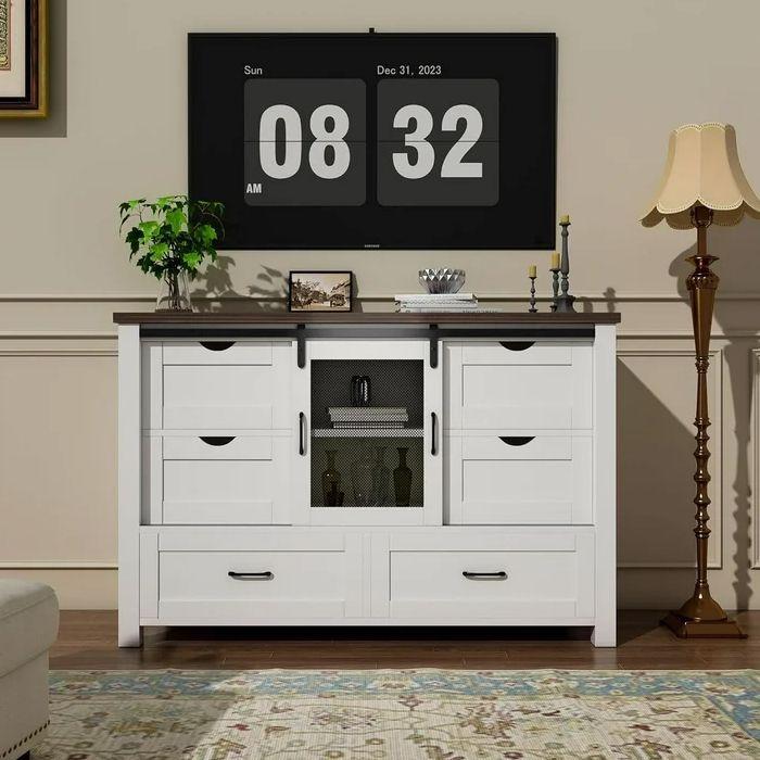 Arrimo Buffet Cajonera Antique Roble White-2