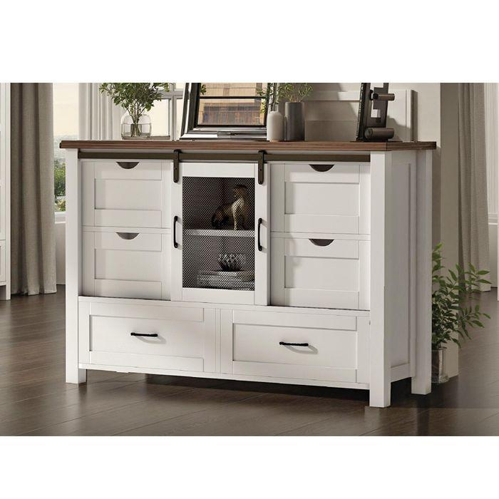 Arrimo Buffet Cajonera Antique Roble White-3