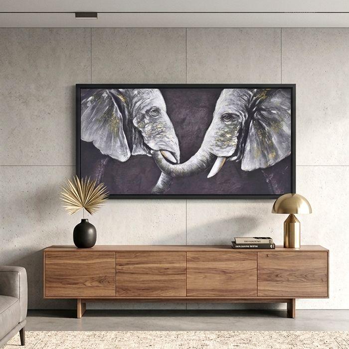 Cuadro Elefantes de Gris 416 120 x 60 cm-4