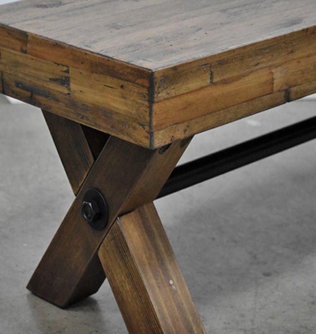 Banca Timber 130 cm Estilo Rústico Moderno-3