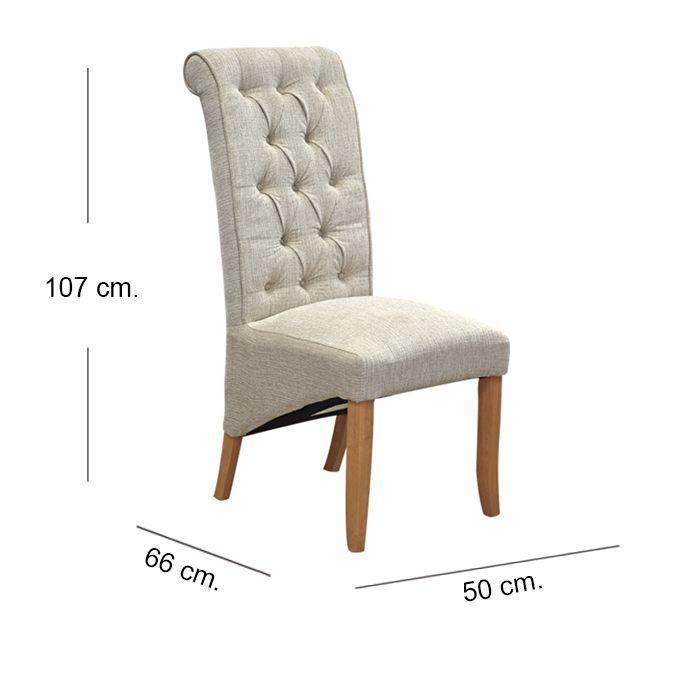Silla Tapizada Beige Tripton x 2 unidades-5