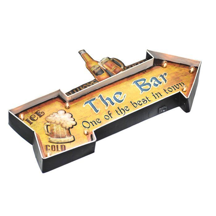 LETRERO VINTAGE LED THE BAR (48 x 5 x 27)-0