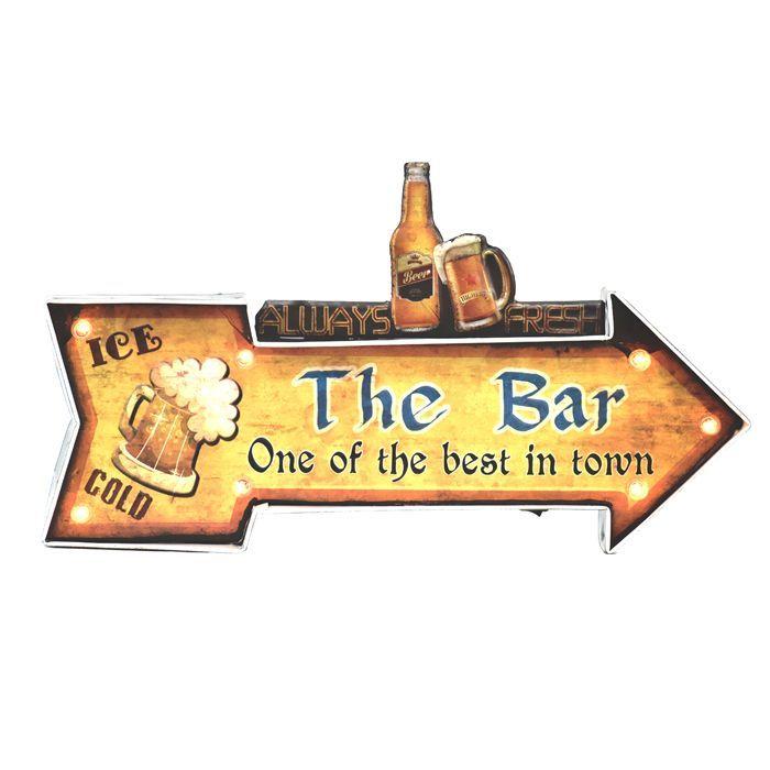LETRERO VINTAGE LED THE BAR (48 x 5 x 27)-1