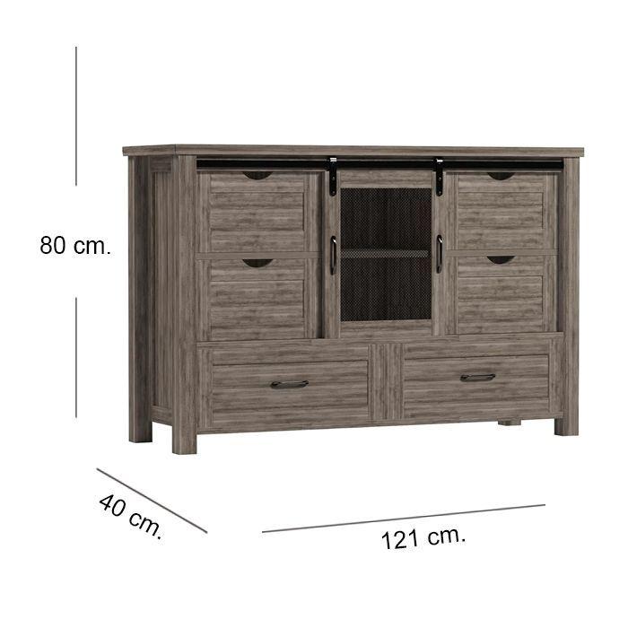 Arrimo Buffet Aparador Rustico Roble-3