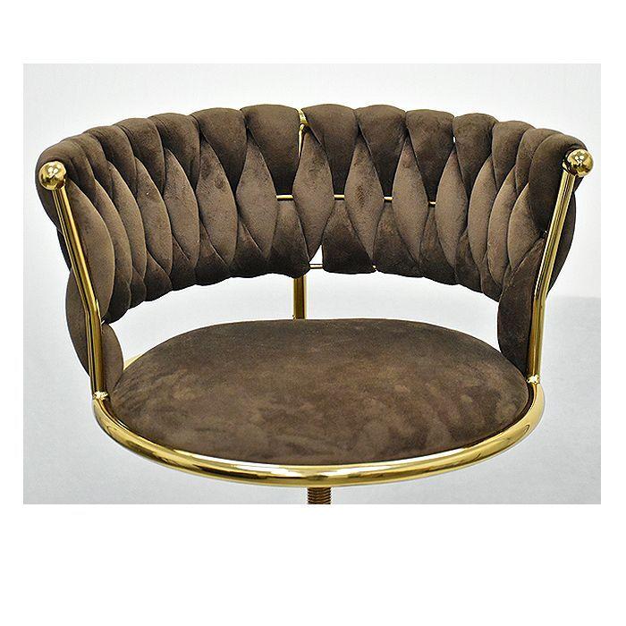 Taburete Tapizado Premium Gold c/ Respaldo-2