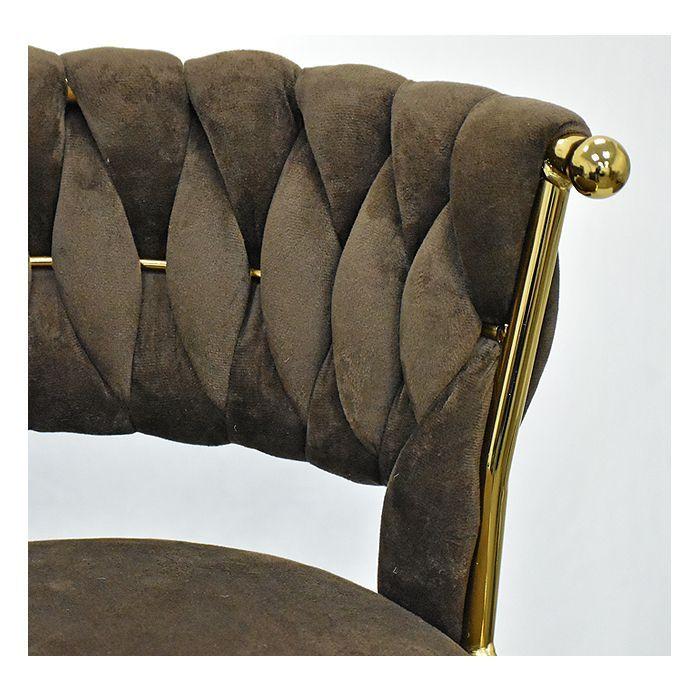 Taburete Tapizado Premium Gold c/ Respaldo-3