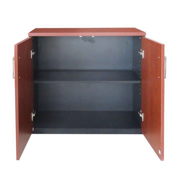 Gabinete 2 Puertas GB80 Cerezo con Negro-2