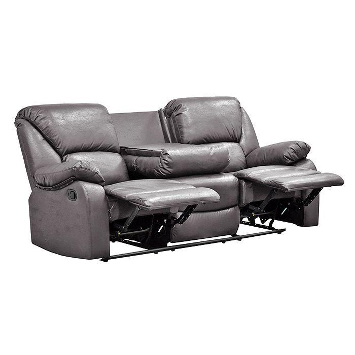 Sofá Reclinable c/Consola 3 Cuerpos Coffe Premium Rosario-3