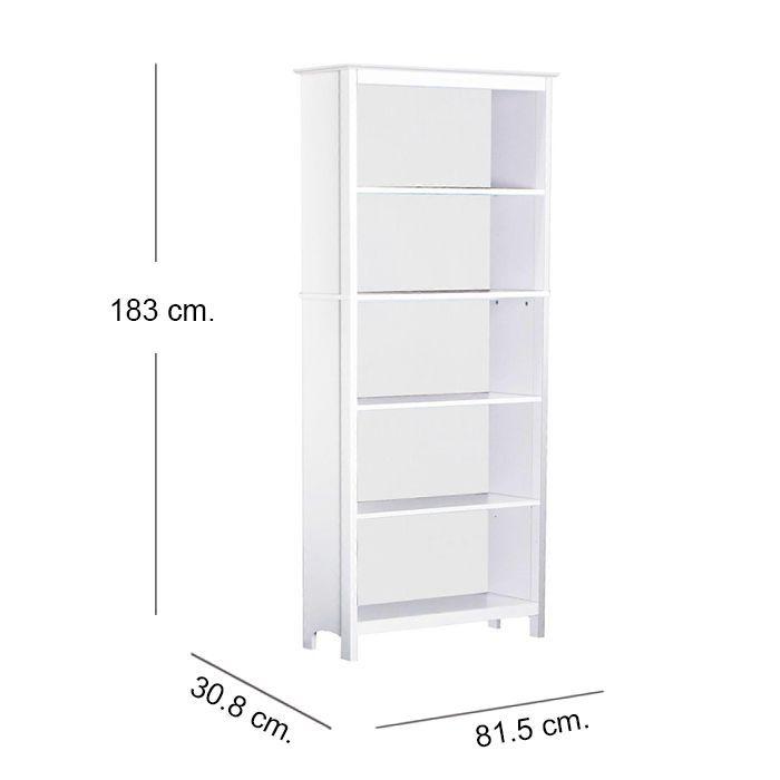 Librero Repisero Gray OAK White Line-5