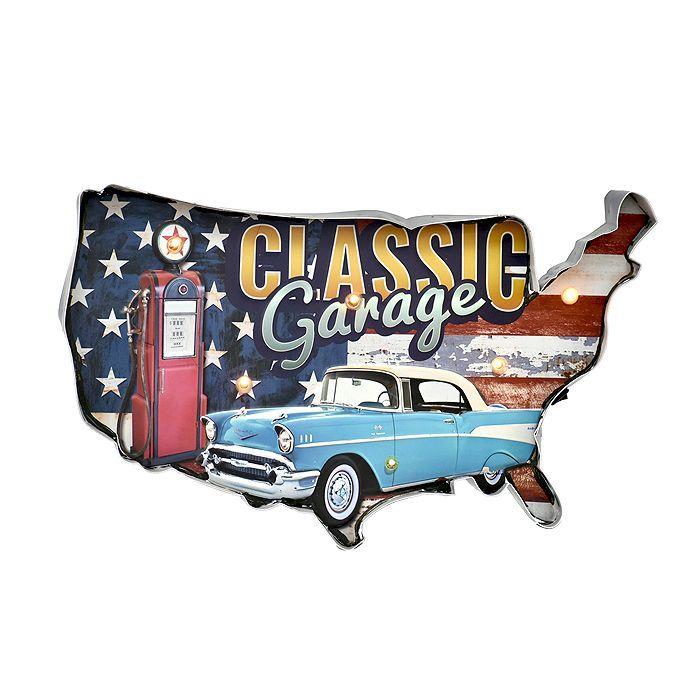 LETRERO VINTAGE LED CLASSIC GARAGE (50 x 5 x 30 cms.)-1